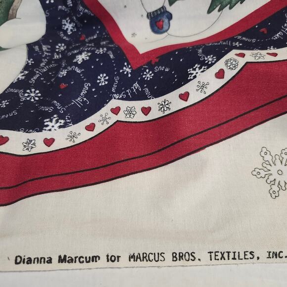 Diana Marcum For Marcus Bros. Snow Buddies Fabric Panels Christmas Tree Skirt - Picture 7 of 8